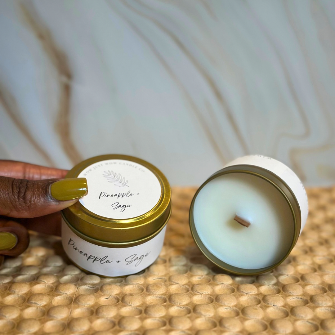 Pineapple and Sage Soy Candle for a Refreshing Escape
