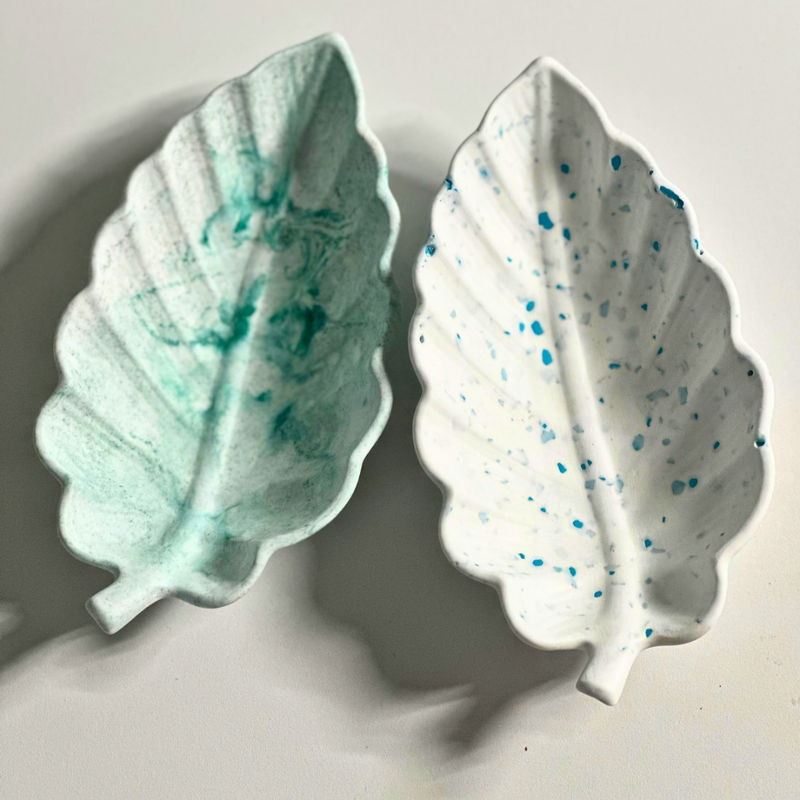 AESTHETIC HOME DECOR LEAF TRINKET TRAYS