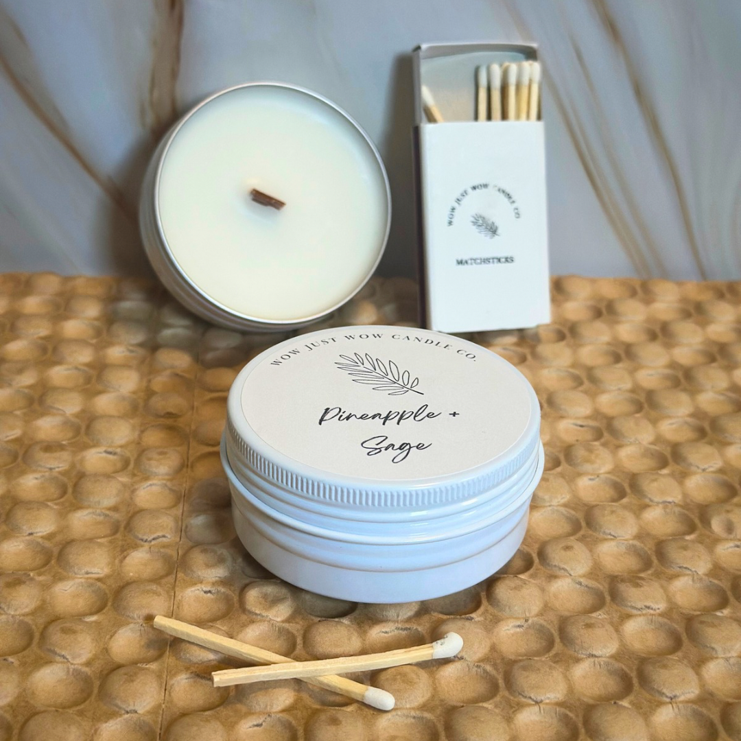 Pineapple and Sage Soy Candle for a Refreshing  Escape