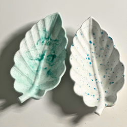 AESTHETIC HOME DECOR LEAF TRINKET TRAYS