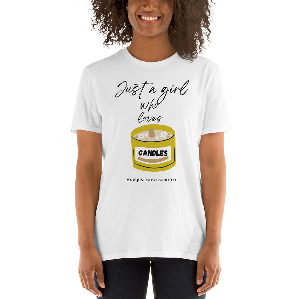 Just a Girl Who Loves Candles Short Sleeve T Shirt
