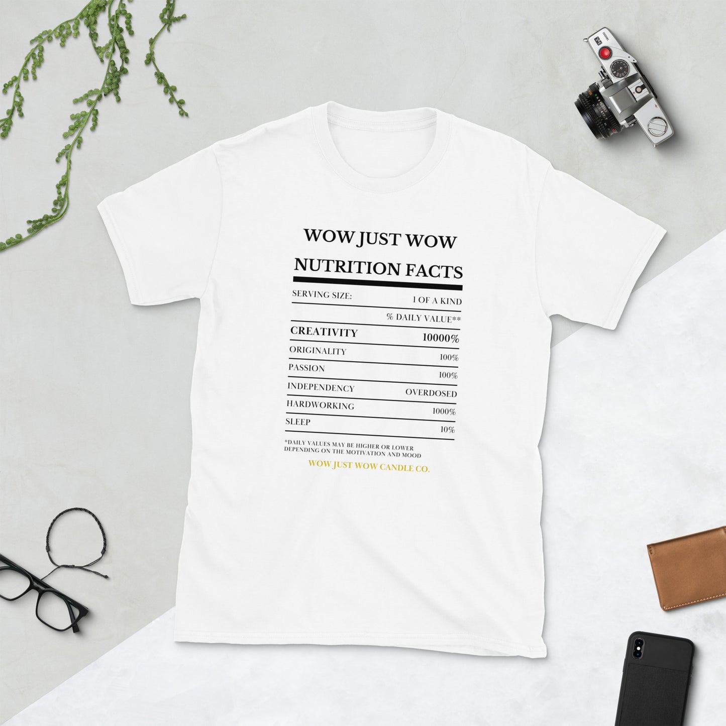 Nutrition Facts Short-Sleeve Unisex T-Shirt