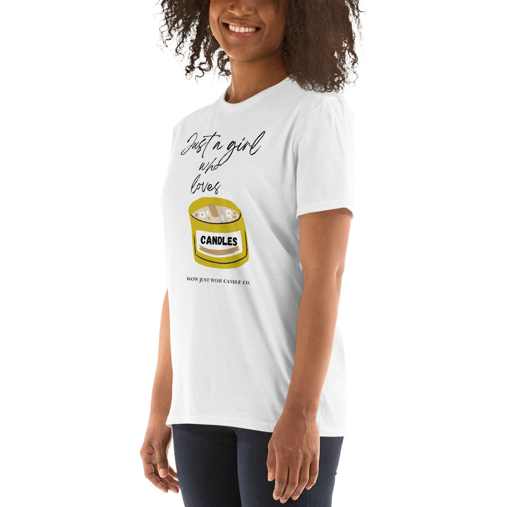 Just a Girl Who Loves Candles Short Sleeve T Shirt