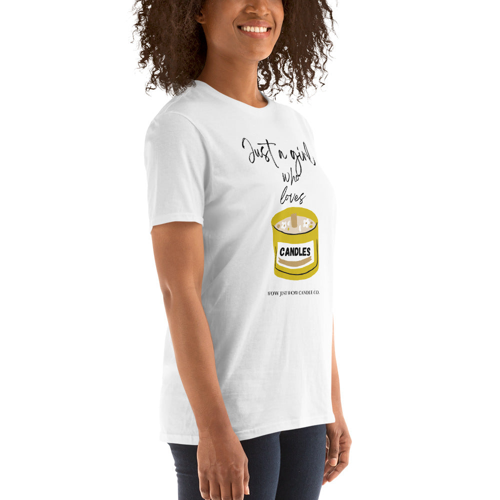 Just a Girl Who Loves Candles Short Sleeve T Shirt